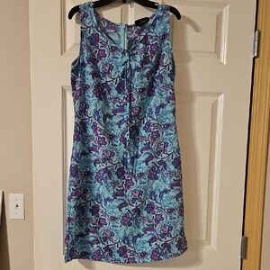 No Boundaries Blue and Purple Floral Midi Dress